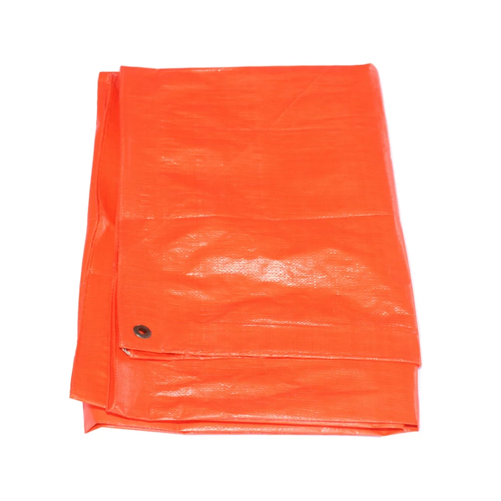 orange blue tarpaulin