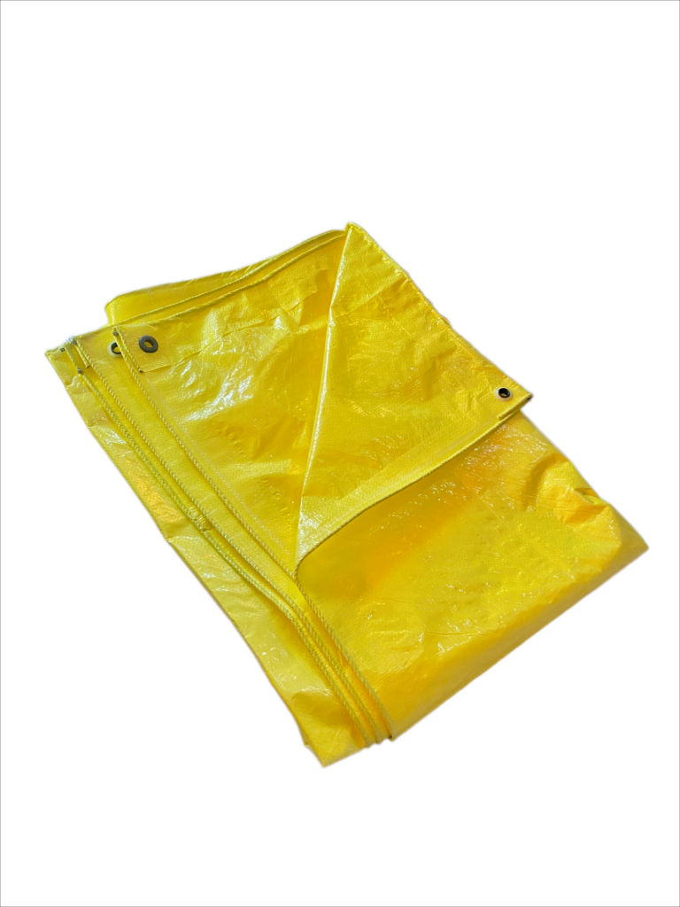 yellow tarpaulin